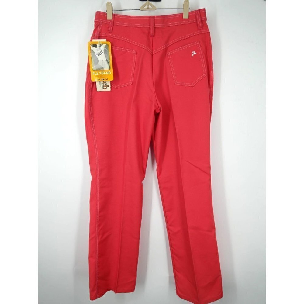 NWT Vintage Deadstock White Stag Coral‎ Straight Leg Pants Pink 29